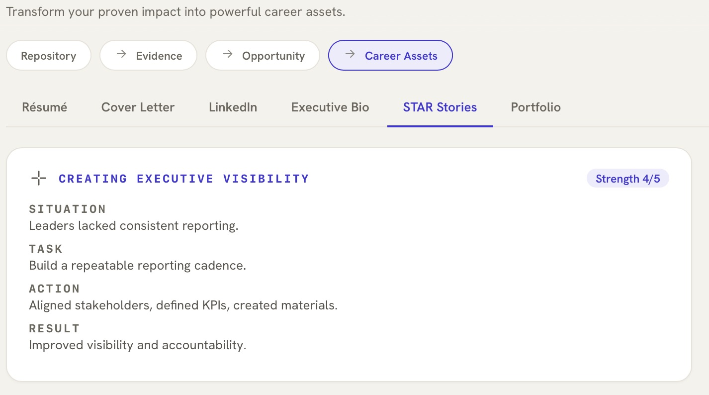 Interview prep — STAR stories